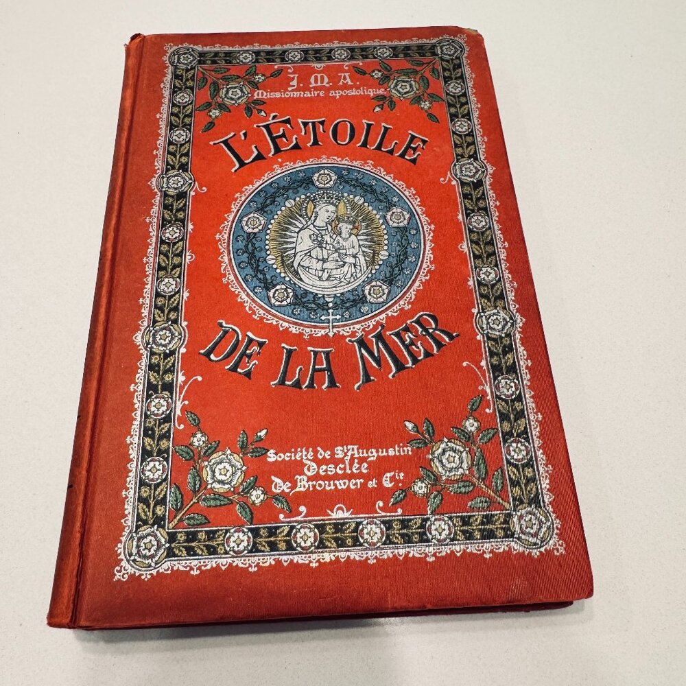 French Antique Religious Book Etoile de la Mer France 1912 RARE